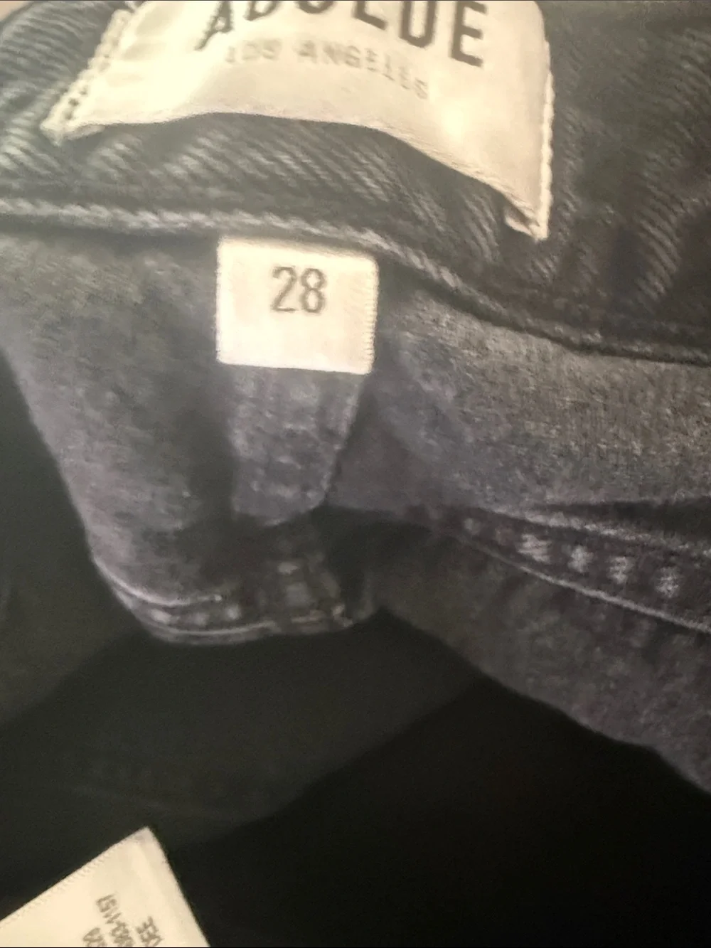 AGOLDE Dee Denim Short Cut Off Aritzia Sz 28 Vintage Black SKU 3014